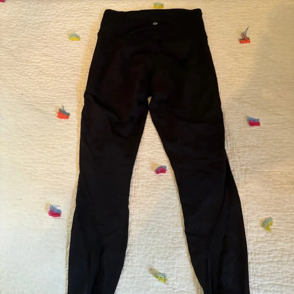 lululemon athletica Pants - lululemon black athletic leggings mesh 6